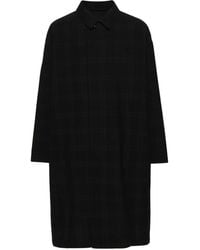 Lemaire - Checked Wool Coat - Lyst