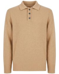Amaranto - Jersey Tipo Polo Con Botones - Lyst