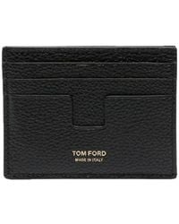 Tom Ford - Logo-print Grained-leather Cardholder - Lyst