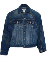 Doublet - Zip-Detail Denim Jacket - Lyst