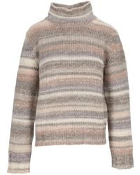Kangra - Striped Turtleneck Sweater - Lyst