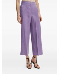 Marella - Pressed-Crease Wide-Leg Trousers - Lyst