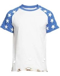 DAGGER - Distressed Star-Print T-Shirt - Lyst