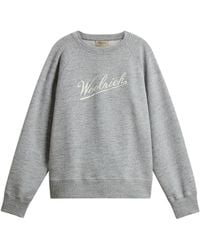 Woolrich - Logo Cotton Sweatshirt - Lyst