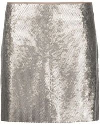 Brunello Cucinelli - Sequin-Embellished Mini Skirt - Lyst