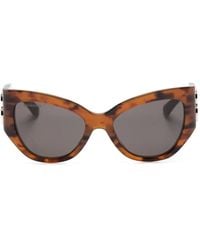 Balenciaga - Logo-Plaque Cat-Eye Sunglasses - Lyst