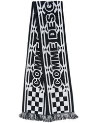 Comme des Garçons - Logo-Intarsia Fringed Scarf - Lyst