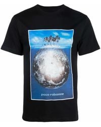 Rabanne - X Kimura Tsunehisa Black Graphic-print Organic-cotton T-shirt - Lyst