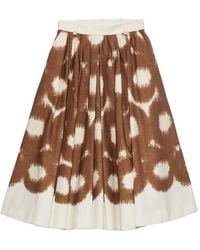 Prada - Printed Canvas Skirt - Lyst