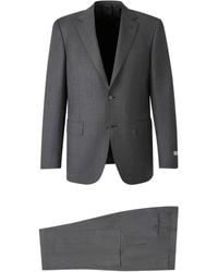 Canali - Checked Wool Suit - Lyst