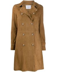 Dondup Cappotto doppiopetto aderente - Marrone