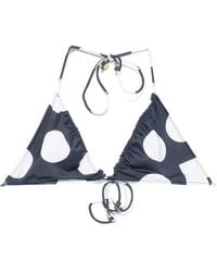 Jacquemus - Polka-Dot Triangle Bikini Top - Lyst