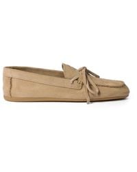 Miu Miu - Suede Deck Loafers - Lyst
