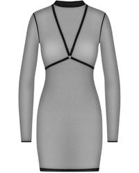 Maison Close - Corps À Corps Harness-Detail Mesh Dress - Lyst
