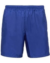 Prada - Logo-Print Swim Shorts - Lyst