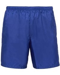 Prada - Logo-Print Swim Shorts - Lyst