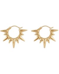 Dinny Hall - 18K Vermeil Sunbeam Fanny Half Sun Hoop Earrings - Lyst