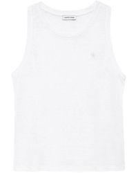 Anine Bing - Juliann Logo-Embroidered Linen Tank Top - Lyst
