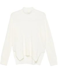 Mrz - High-Neck Side-Slit Sweater - Lyst