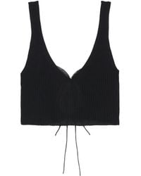 Cecilie Bahnsen - Ribbed Crop Top - Lyst
