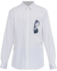 Moschino - Striped Graphic-Print Shirt - Lyst