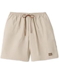 Miu Miu - Panama Cotton Bermudas - Lyst