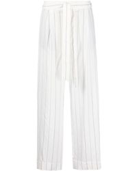 Vince - Striped Straight-leg Trousers - Lyst