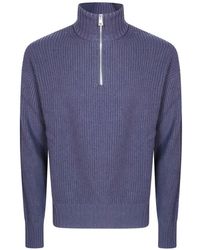 Diana Studio - Ribbed-Knit Quarter-Zip Sweater - Lyst