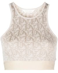 Palm Angels - Monogram Jacquard Knit Bra Top - Lyst