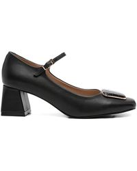 SERGIO MORETTI FIRENZE - Croc-Effect Plaque Pumps - Lyst