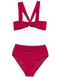 Zimmermann - Ruched Clothing Bikini Set - Lyst
