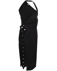 The Attico - Vestido negro con diseño de capas - Lyst