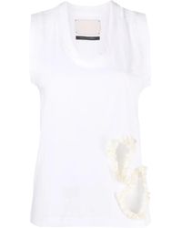 Calcaterra - Top Con Dettaglio Cut-Out - Lyst
