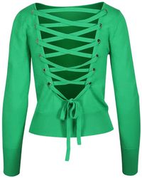 AKNVAS - Lily Lace-Up Top - Lyst