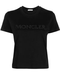 Moncler - Camiseta con aplique del logo - Lyst