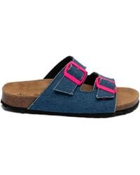 MC2 Saint Barth - Buckle-Fastening Denim Sandals - Lyst