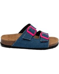 MC2 Saint Barth - Denim Sandalen Met Gespsluiting - Lyst