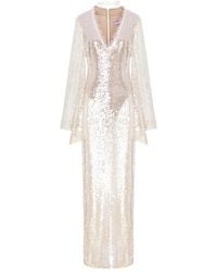 MANURI - Robe Longue Cléo À Sequins - Lyst