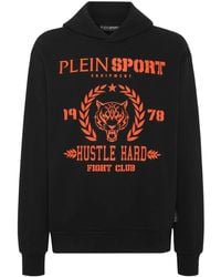 Philipp Plein - Logo-Print Cotton-Blend Hoodie - Lyst