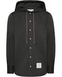 Thom Browne - Hooded Armband-Detail Shirt - Lyst