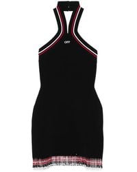 Off-White c/o Virgil Abloh - Crossover-Straps Mini Dress - Lyst