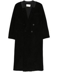 Circus Hotel - Revere Collar Double-Breasted Coat - Lyst