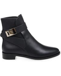 Ferragamo - Hug Buckle Ankle Boots - Lyst