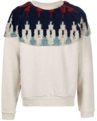 Kapital - Fleece-Sweatshirt mit Fair-Isle-Muster - Lyst