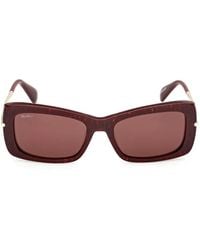 Max Mara Eyewear - Rectangle-Frame Sunglasses - Lyst