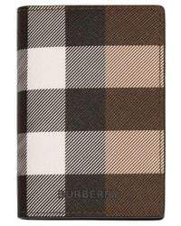 Burberry - Checked Folding Card Case - Lyst