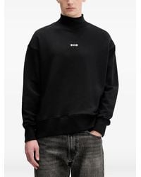 MSGM - Roll-Neck Logo-Detail Sweater - Lyst