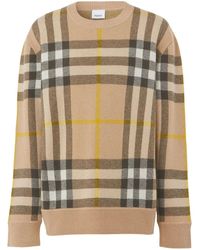 Burberry - Karierter Kaschmirpullover - Lyst
