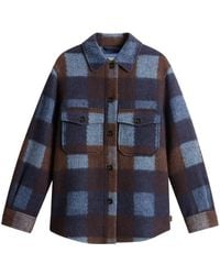 Woolrich - Check Pattern Wool Over Shirt - Lyst