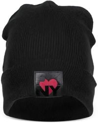 DKNY - Logo-Patch Beanie Hat - Lyst